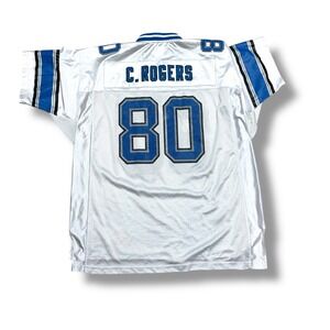 VTG Reebok NFL Charles Rogers‎ Detroit Lions - White - Sz XL